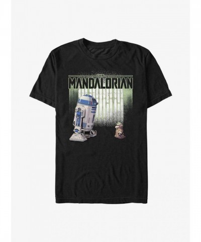 Star Wars Mandalorian Graphic Tee for Men - Black