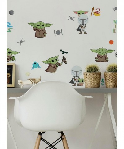 Star Wars Mandalorian Baby Yoda Wall Decals Set