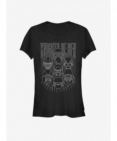 Star Wars Skywalker Simple Design Girls T-Shirt - Junior Black