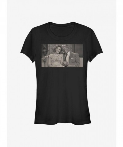 Marvel WandaVision Girls Lightweight Cotton T-Shirt - Black