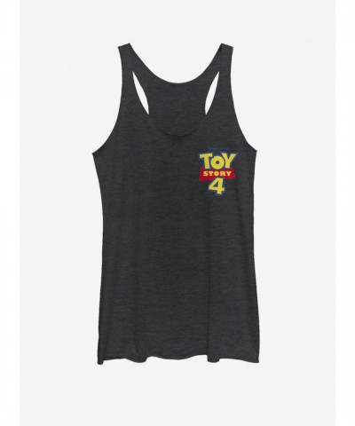 Disney Toy Story 4 Logo Heathered Tank Top for Girls - Black