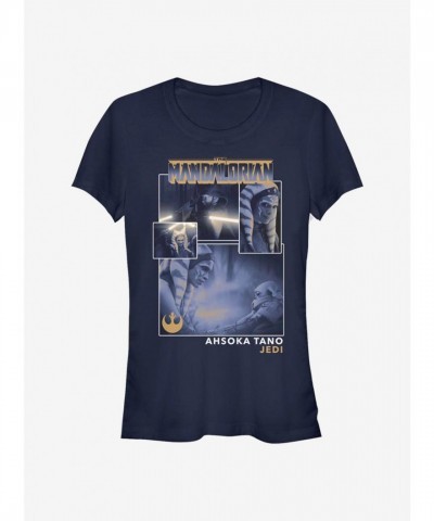 Star Wars Mandalorian Ahsoka T-Shirt for Girls - Soft Blue