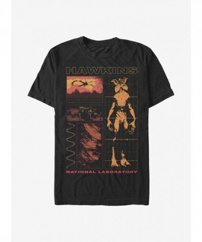 Extra Soft Stranger Things Hawkins Lab T-Shirt for Men - Black