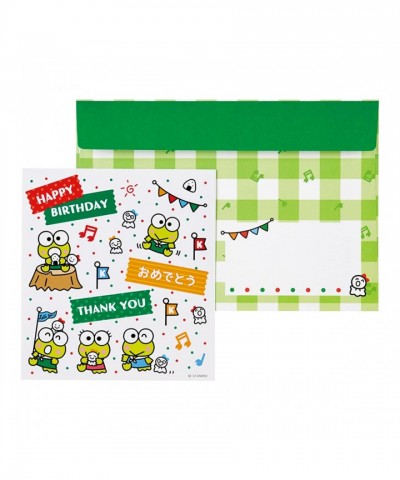 Keroppi Cute Stickers & Personalized Greeting Card - Small Gift Set